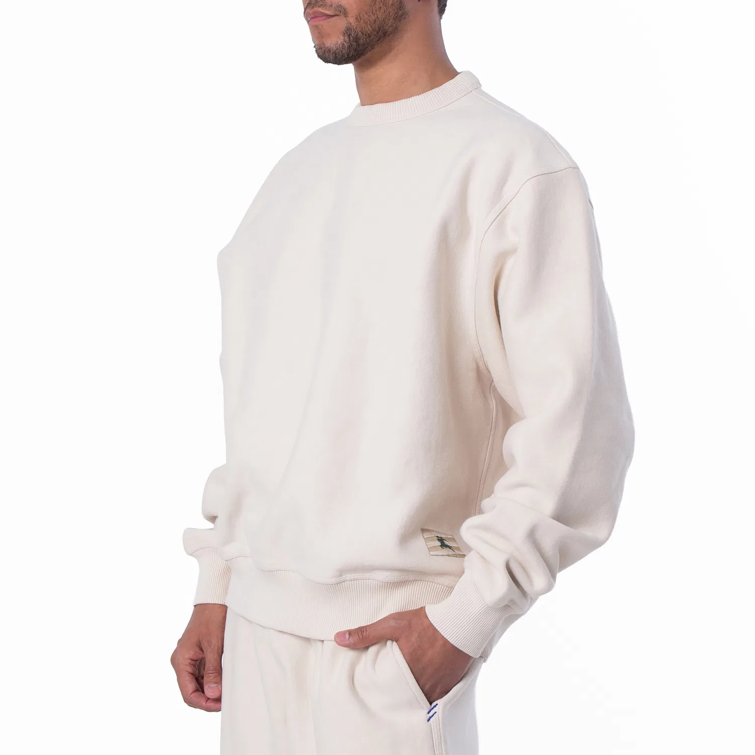 Свитшот Oversized Crew Neck Cotton Sweatshirt Burberry, Soap — фото 3