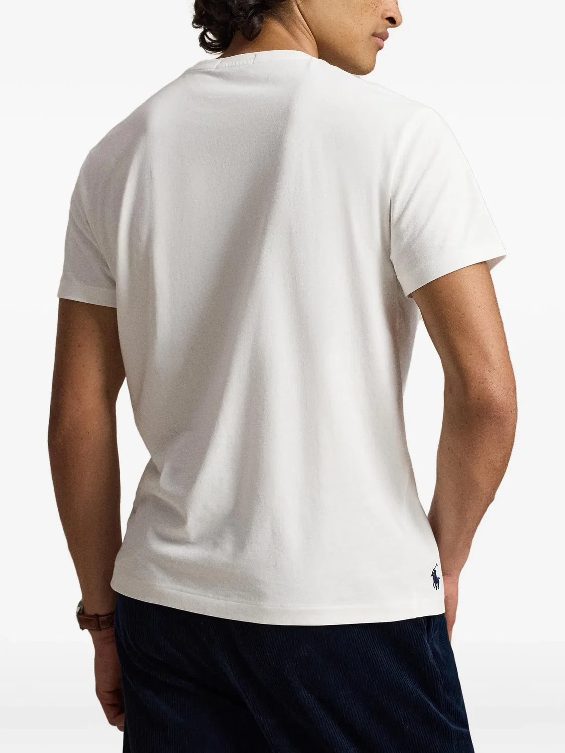 Хлопковая футболка белая Polo Ralph Lauren, белый — фото 2