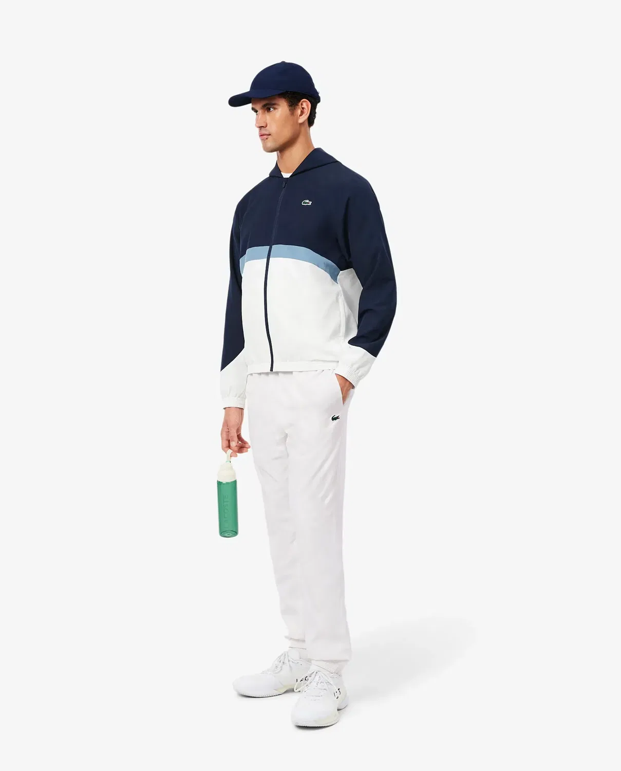 Мужской спортивный костюм с цветными блоками Lacoste, Azul/Blanco — фото 4