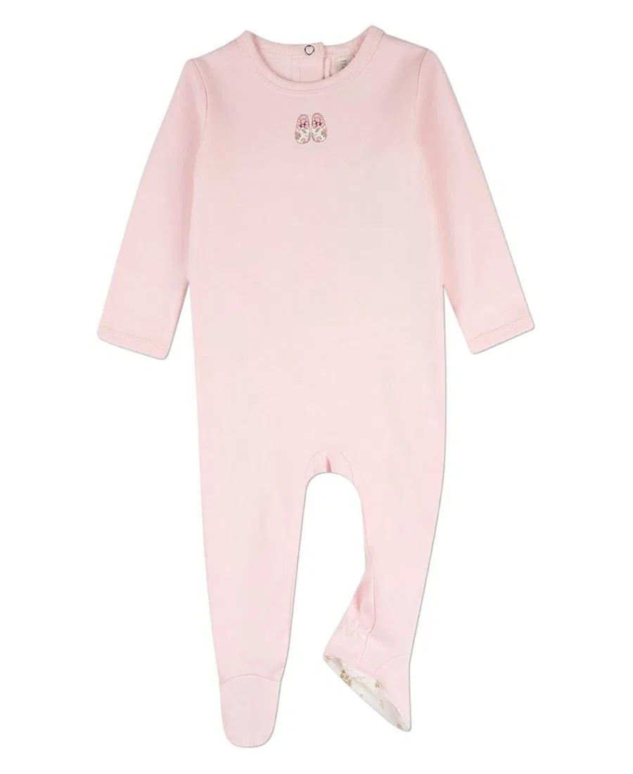Боди-комбинезон Little Floral-Print Booties MeMoi, Pink Icing