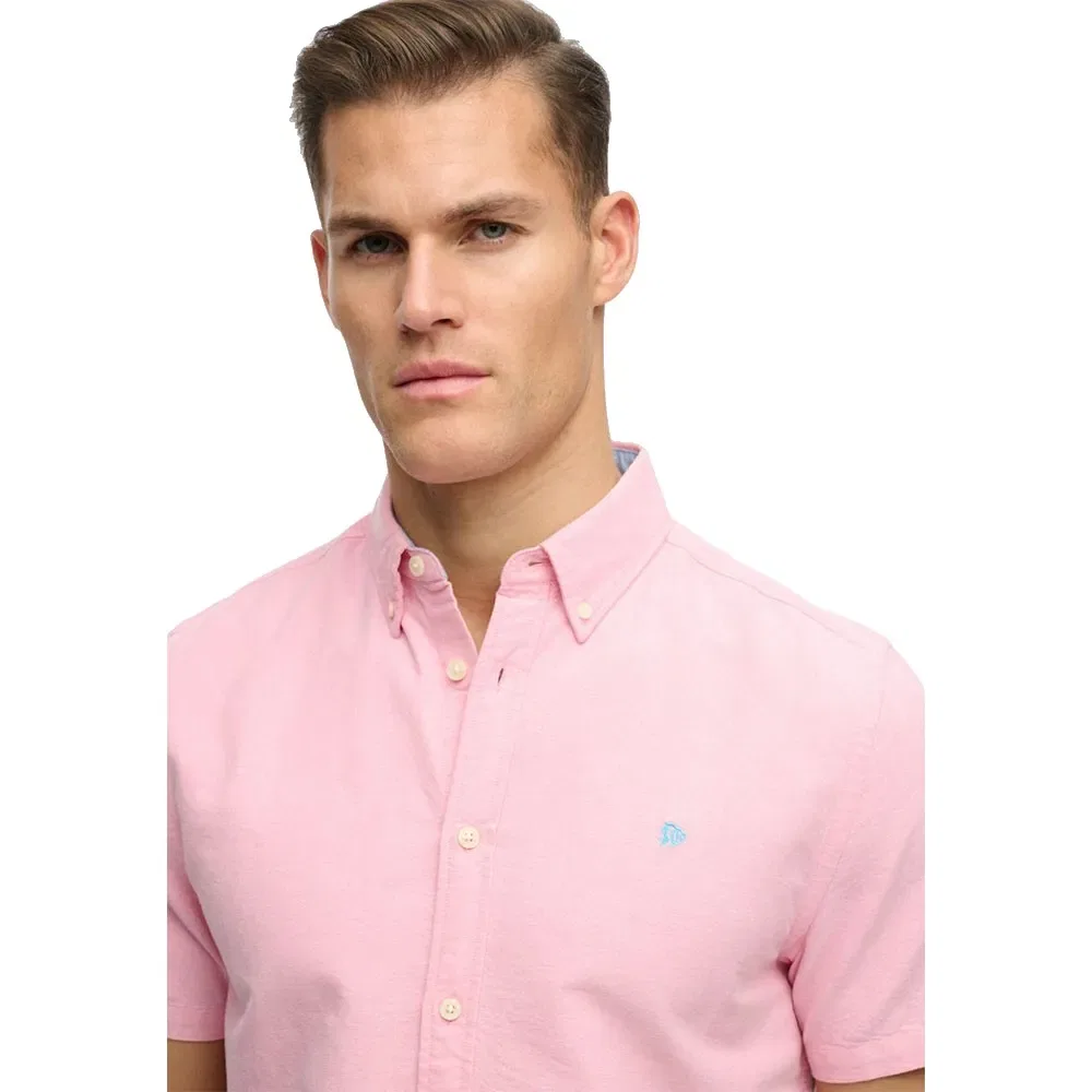 Рубашка с коротким рукавом Preppy Oxford Superdry, розовый — фото 4