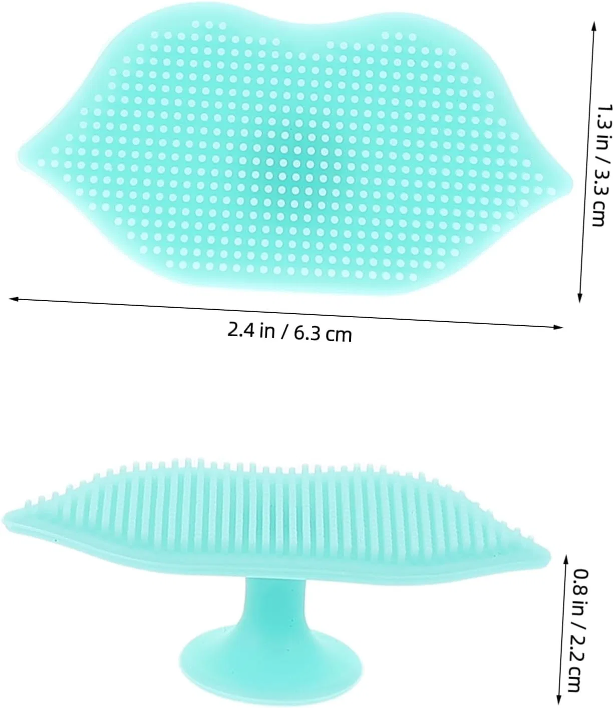 Силиконовая щетка для лица, DECORNIJIA, 3 шт, 6.3x3.3x2.2 см — фото 2