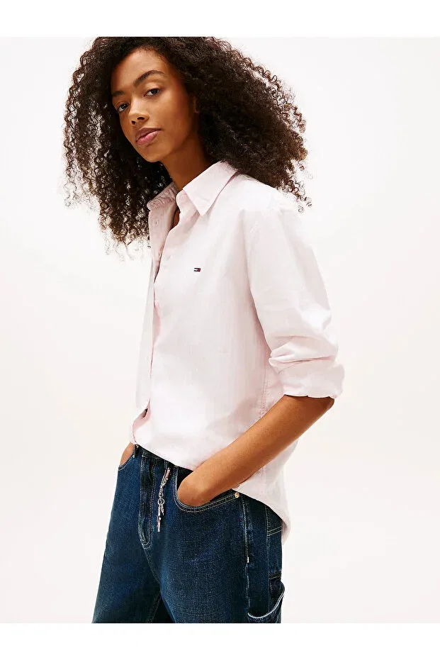 Женская рубашка с длинным рукавом Tommy Hilfiger, Light Pink — фото 2