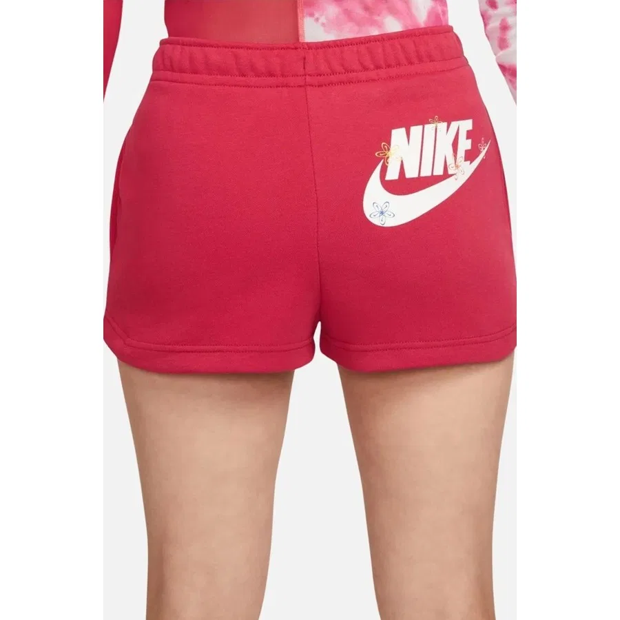 Женские спортивные шорты Nike Sportswear Essential Fleece, Красный — фото 2