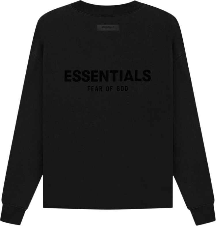 Толстовка Fear of God Essentials Relaxed Crewneck 'Stretch Limo', черный — фото 3
