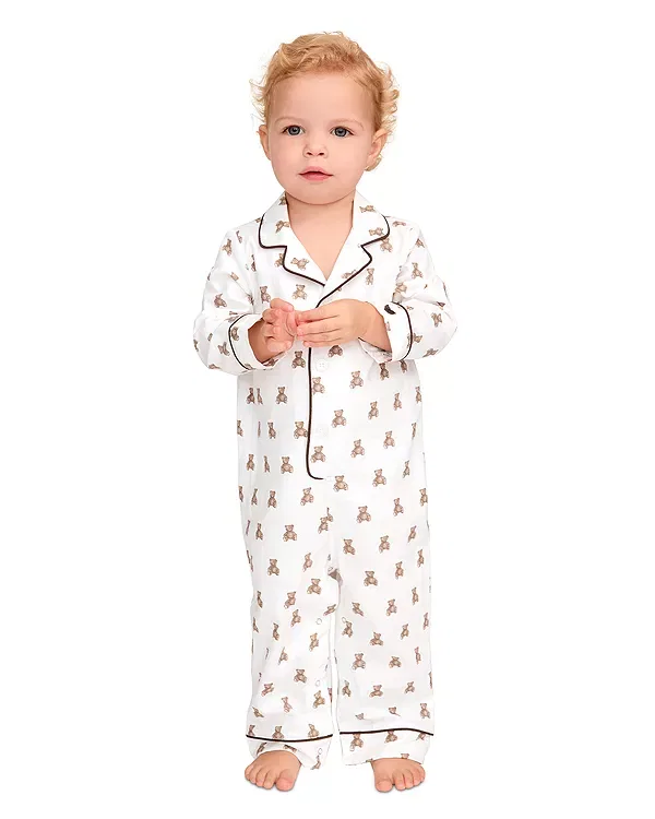 Детский комбинезон с принтом Classic TEDDY Tales Romper Petite Plume, белый — фото 3
