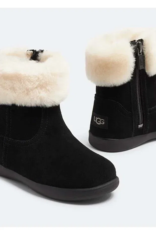 Детские ботинки для девочек с коротким каблуком Ugg, Black — фото 2