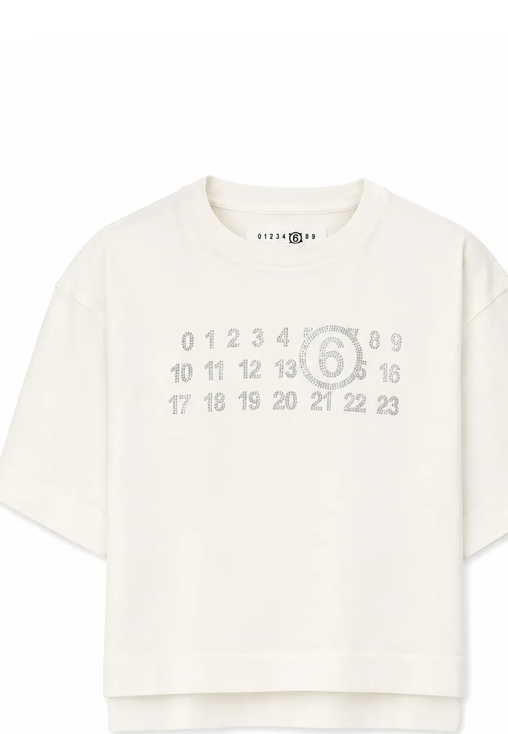 Футболка - футболка с принтом Mm6 Maison Margiela, Ivory — фото 3
