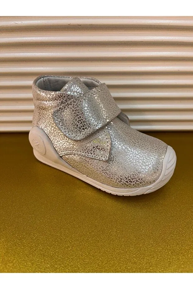Детские анатомические ботинки из кожи First step leather anatomical baby shoes Mini Angel, White