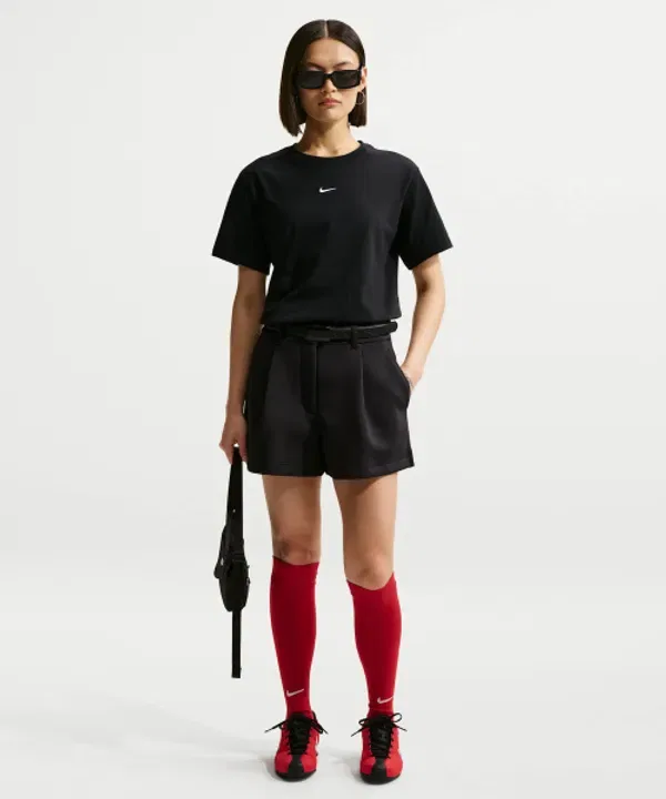 Футболка оверсайз с коротким рукавом Nike, черно-белая — фото 4