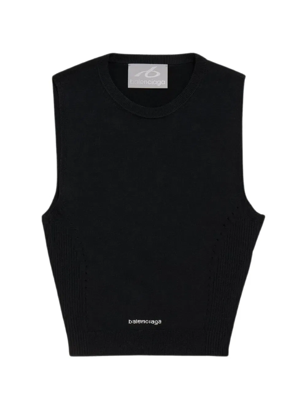 Укороченный топ TechWear Balenciaga, черный