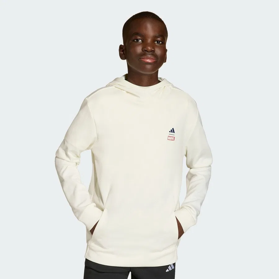 Детский худи с принтом Marvel Spider-Man Sportswear JZ3556 adidas, Сине-белый