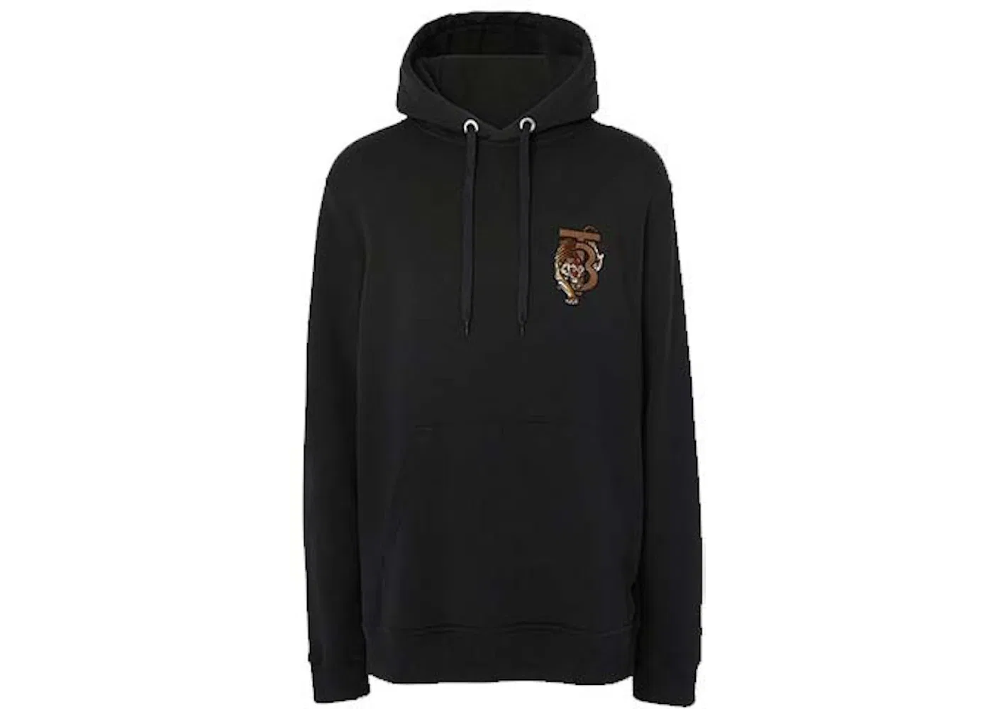 Мужской худи с принтом Burberry Tiger Graphic Cotton Hoodie Burberry, Black