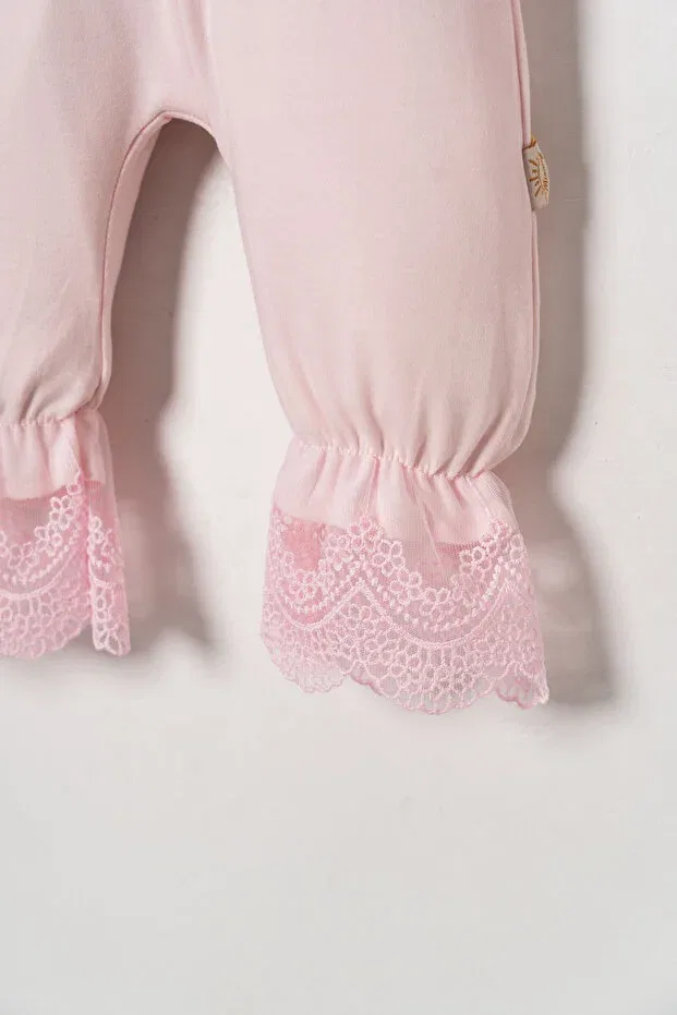 Детский комбинезон для новорожденных с длинным рукавом Basics Miniday Baby, Pink — фото 4