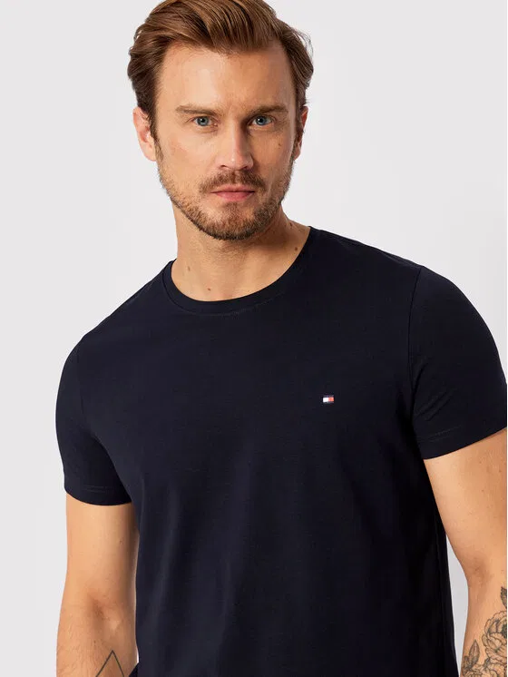 Футболка slim fit Core Stretch Tommy Hilfiger, темно-синий — фото 3