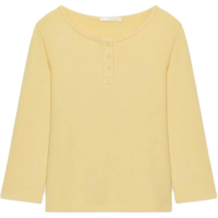 Женская футболка с воротником-стойкой Yellow Henry ZARA, Yellow