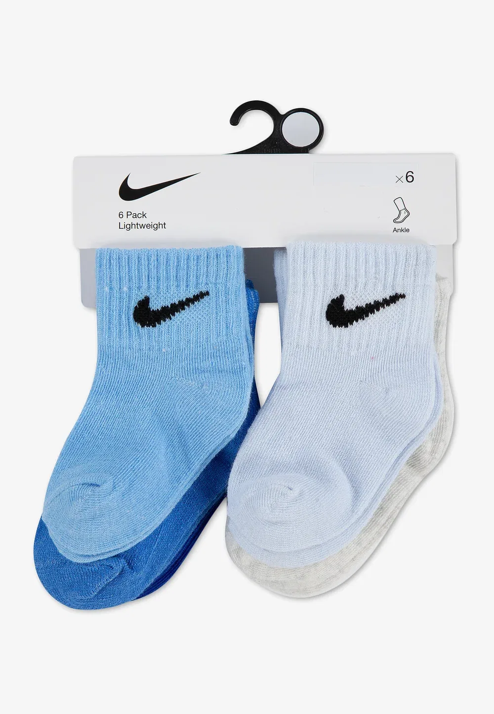 Детские короткие носки (6 пар) унисекс Nike Sportswear, Football Blue — фото 3