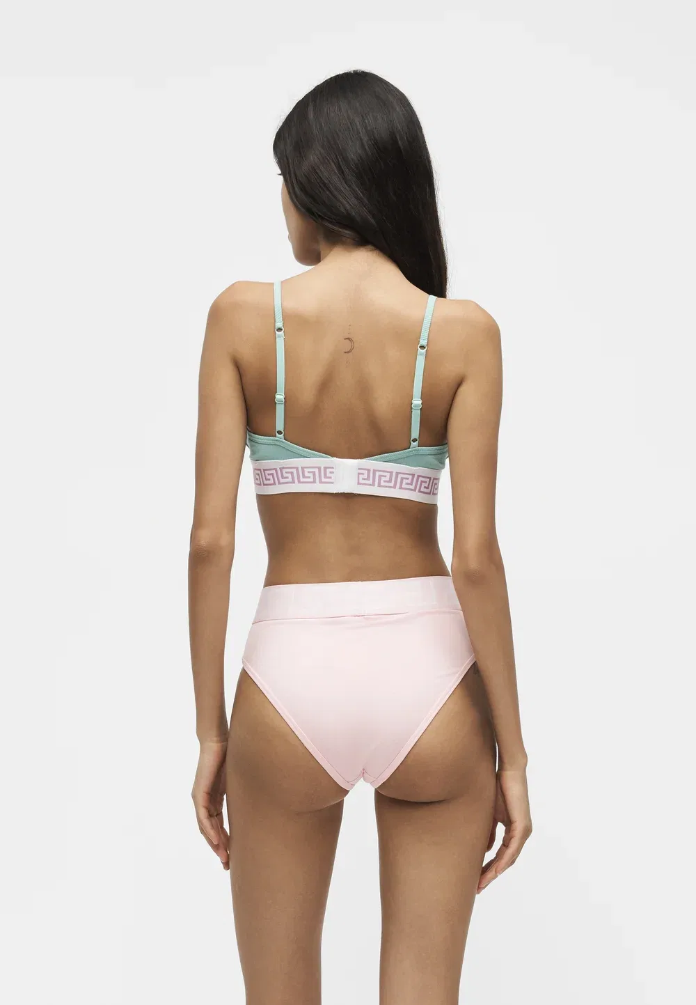 Треугольный бюстгальтер Versace, Sea Green/White/Lilac — фото 3