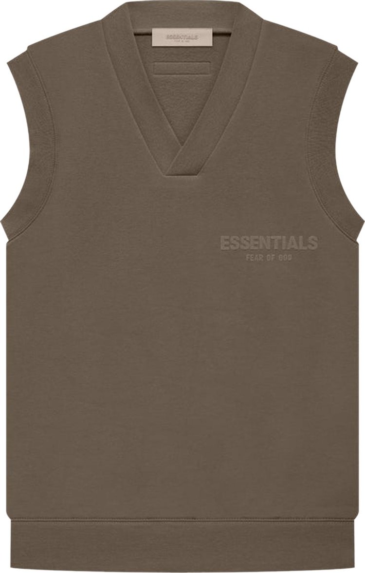 Жилет Fear of God Essentials V Neck Vest 'Wood', коричневый - фото