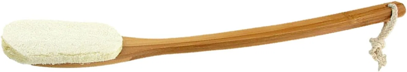 Щетка для душа с длинной ручкой, бамбуковая люфа, VALICLUD, 1 шт., 46x9x4 см