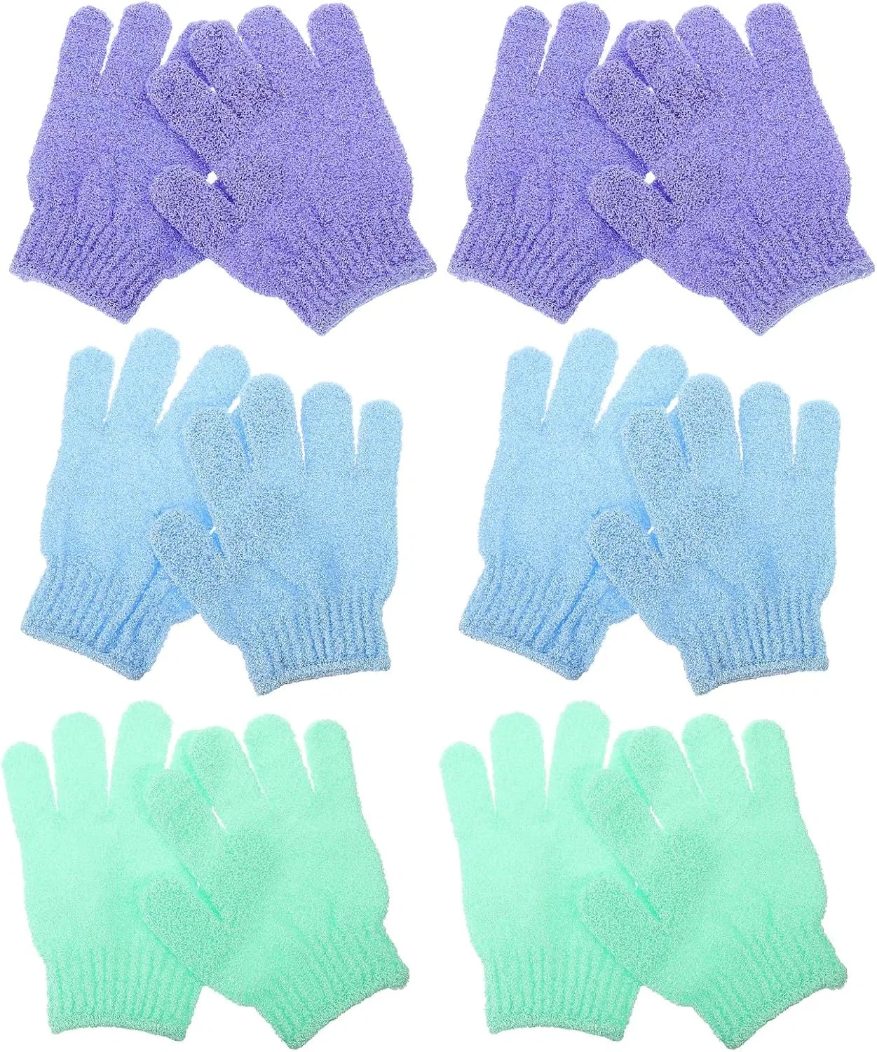 Скраб-перчатки для душа 12 шт, PACKOVE, Nylon, 16x13x1 см