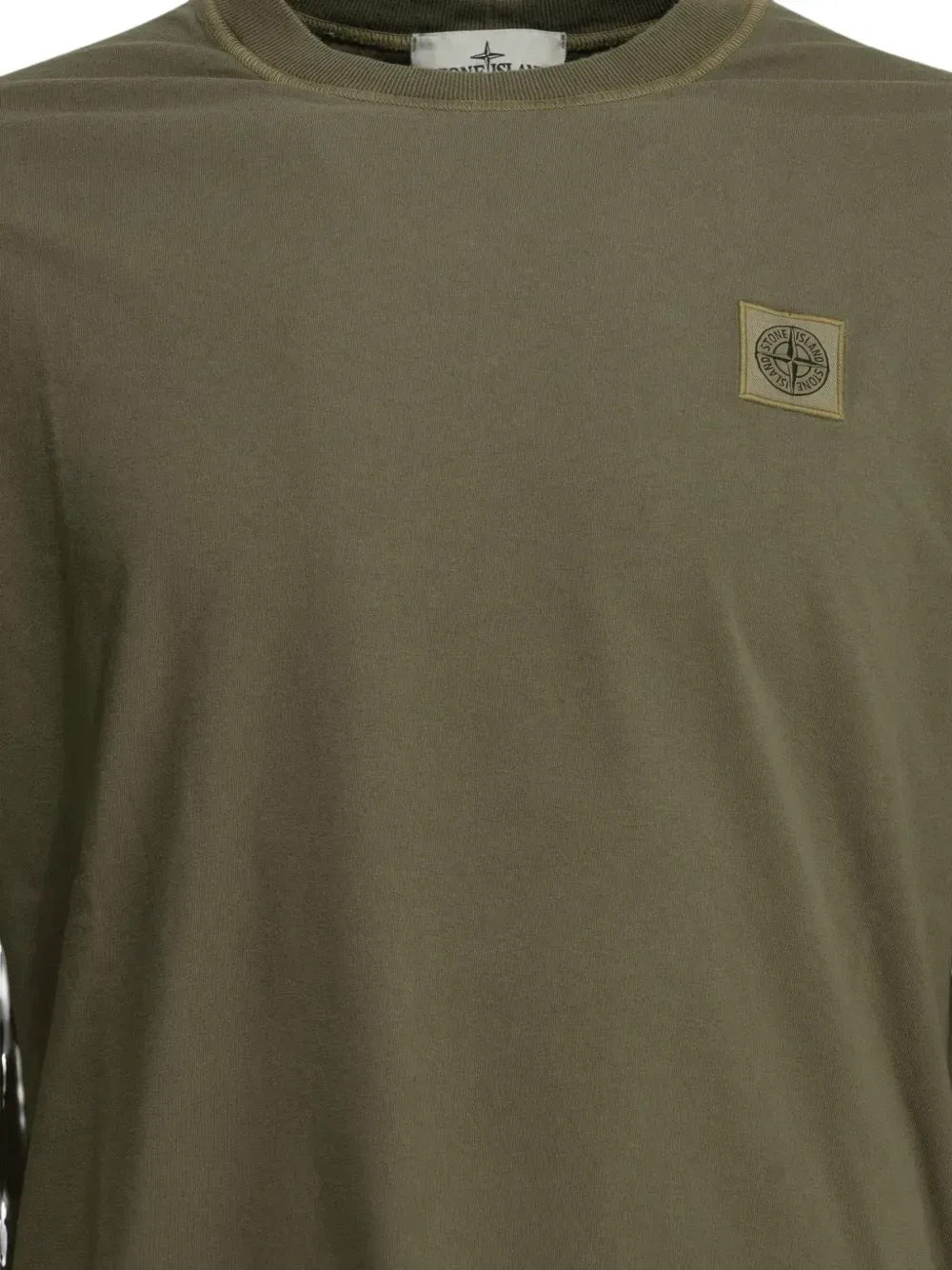 Футболка из органического хлопкового джерси с эффектом «fissato» 2100025 Stone Island, зеленый — фото 4