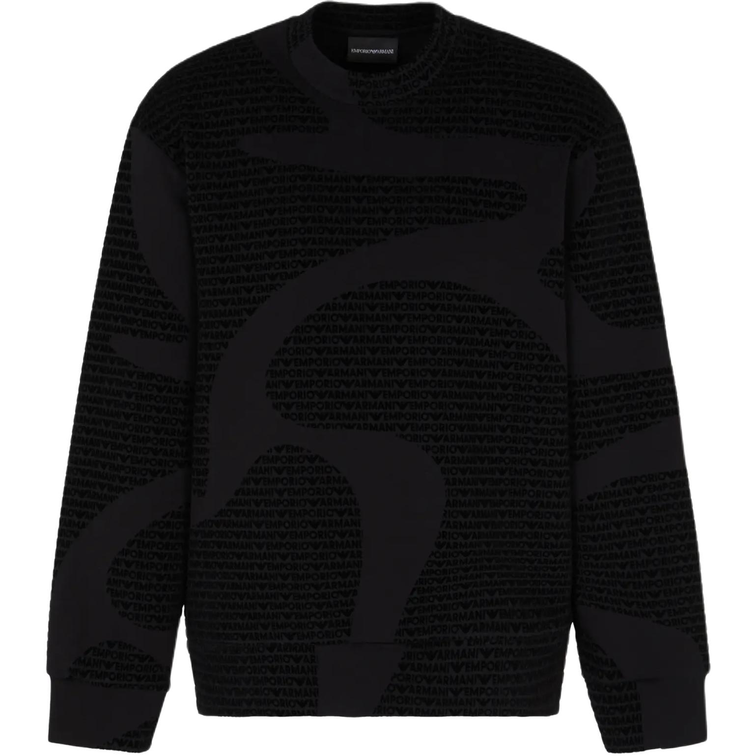 

Логотип с флоком Свитшот EMPORIO ARMANI, черный