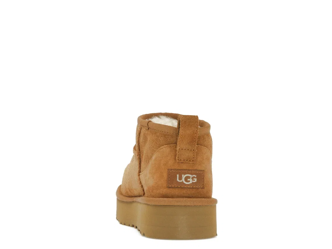Детские ботинки на платформе UGG Classic Ultra Mini Platform Boot, Chestnut — фото 4