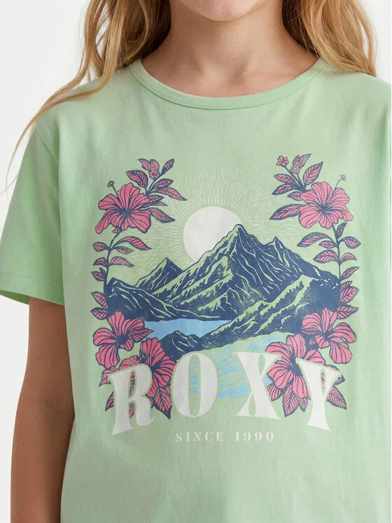 Футболка regular fit Lily Vintage Roxy, зеленый — фото 3