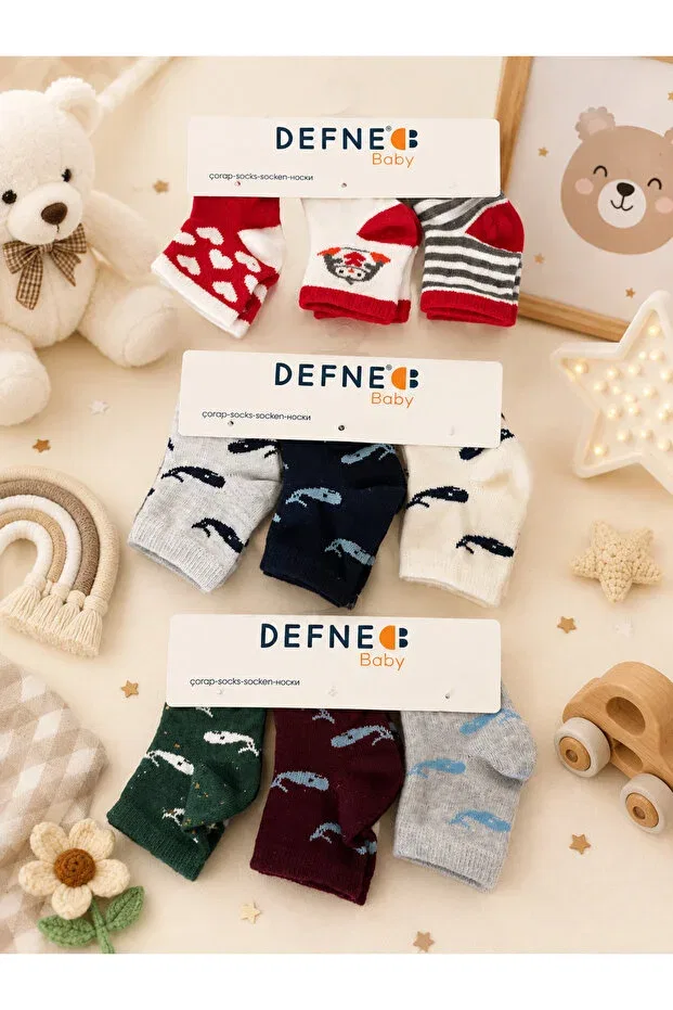 Детский комплект носков для мальчиков хлопковый Santralbebe, Multicolor