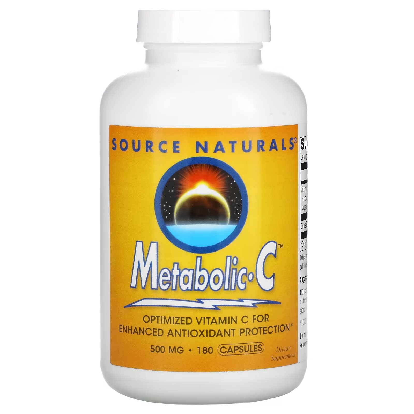 Source Naturals Metabolic C 500 мг, 180 капсул - фото