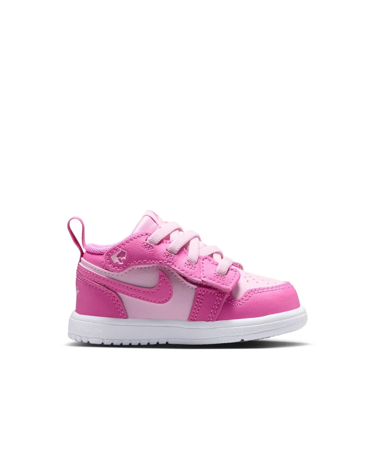 Детские кроссовки с липучкой Jordan 1 Low Alt JORDAN BRAND, China Rose/White/Pink Foam — фото 3