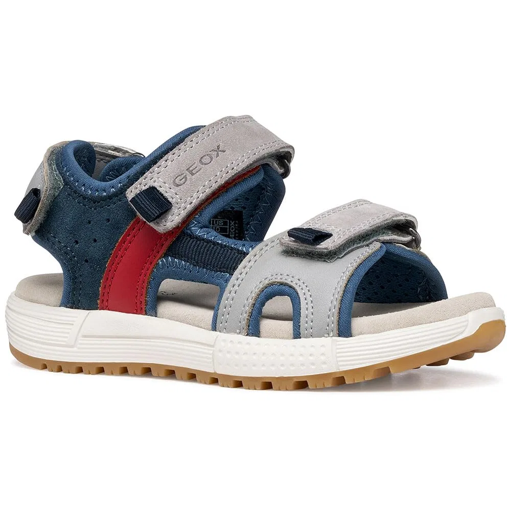 Детские сандалии для мальчиков с регулируемой фиксацией J Sandal Alben Boy a Geox, Grey Jeans — фото 2