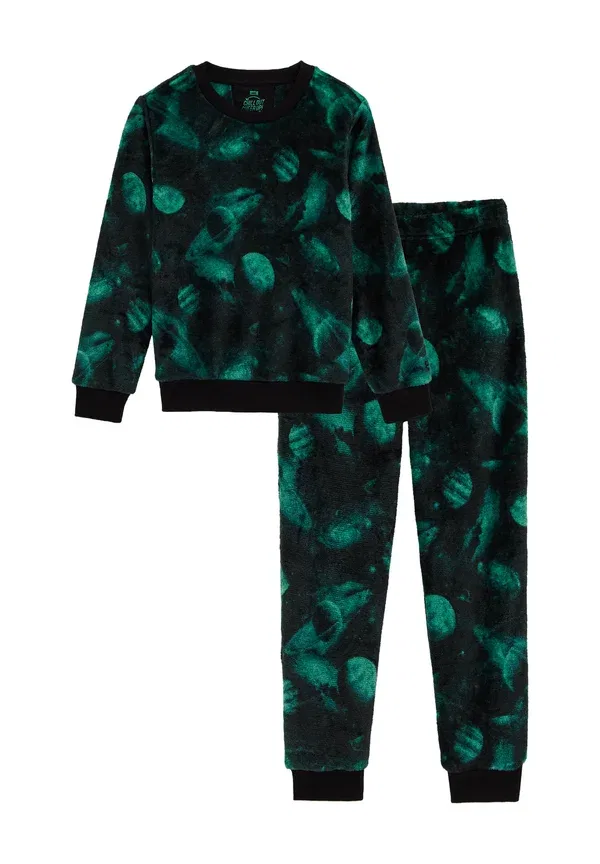 Комплект пижамы из флиса с камуфляжным принтом Camouflage We Fashion, Sea Green, зеленый — фото 4