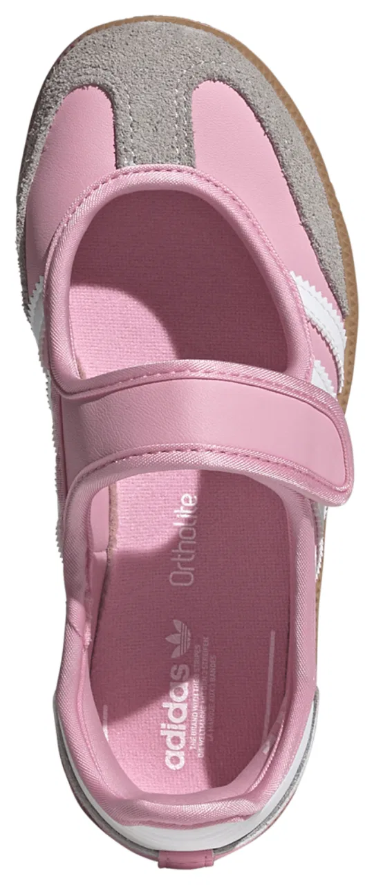 Кроссовки для девочек Samba Jane Adidas, цвет White/Light Pink/Gum — фото 4