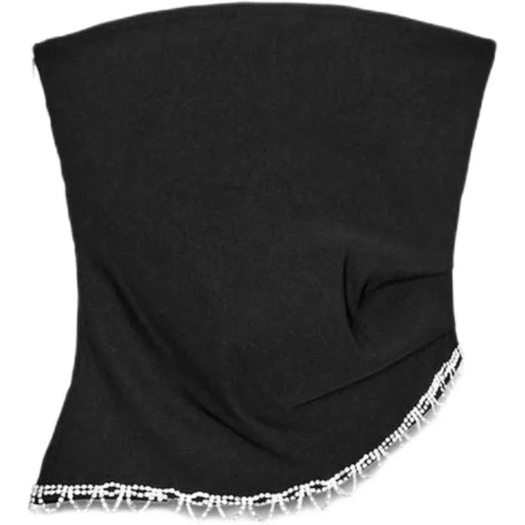 Женский топ без бретелек ZARA, Черный