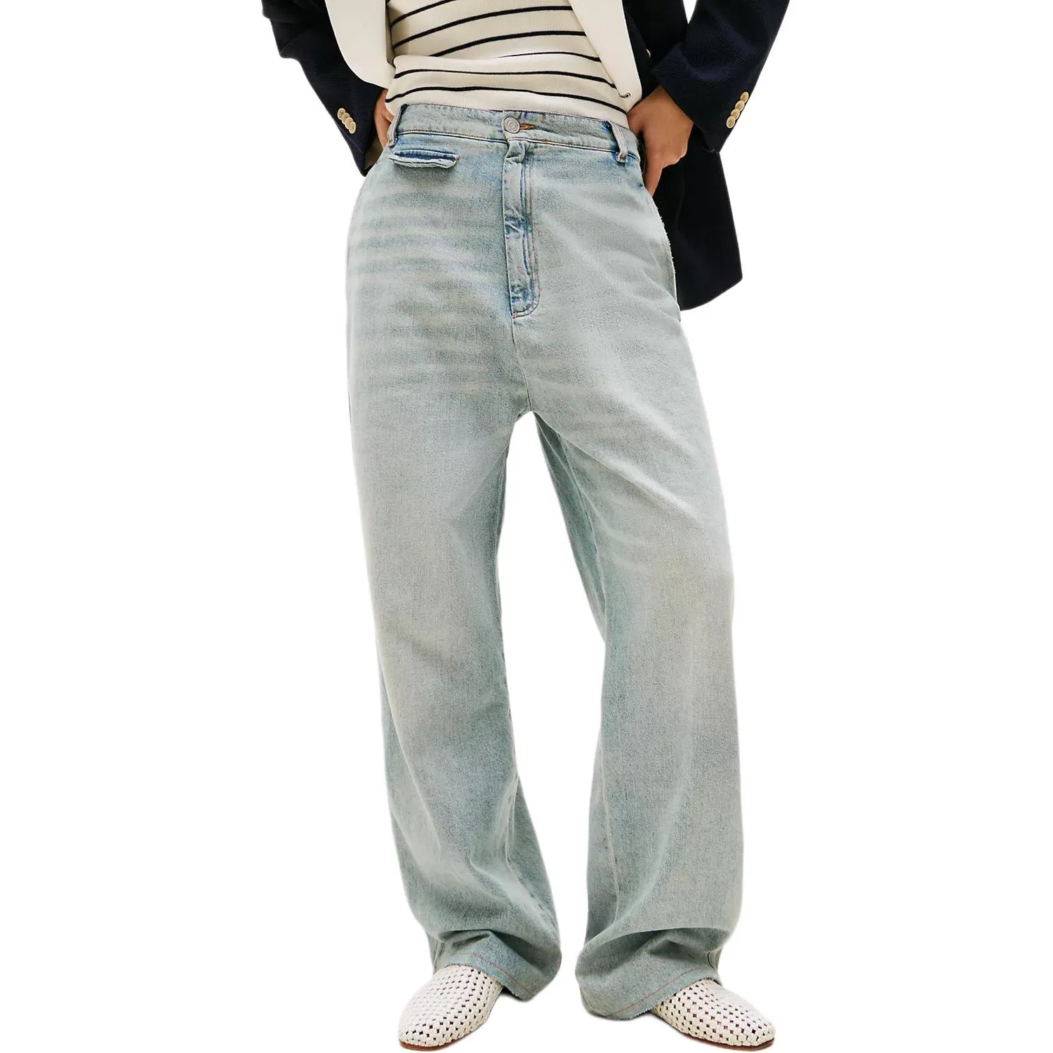 Женские джинсы карго с умеренной посадкой Tommy Hilfiger, Light Blue