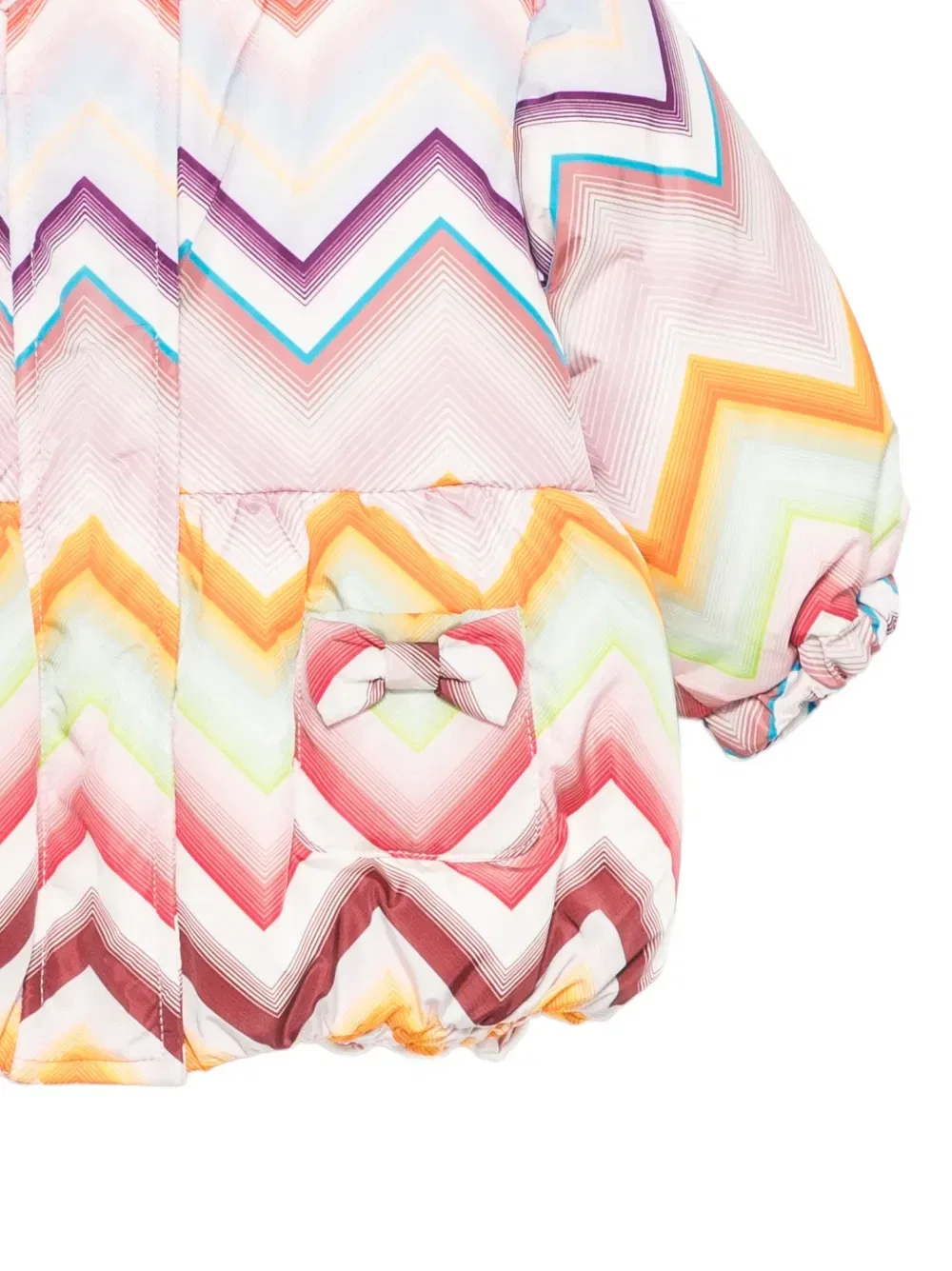 Куртка с подкладкой с принтом зигзаг Missoni Kids, розовый — фото 3