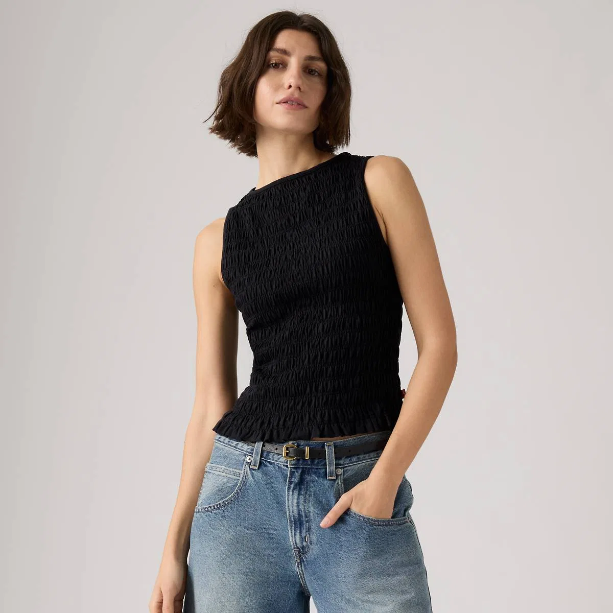 Топ Bella со сборками Levi's, Anthracite Night - Black