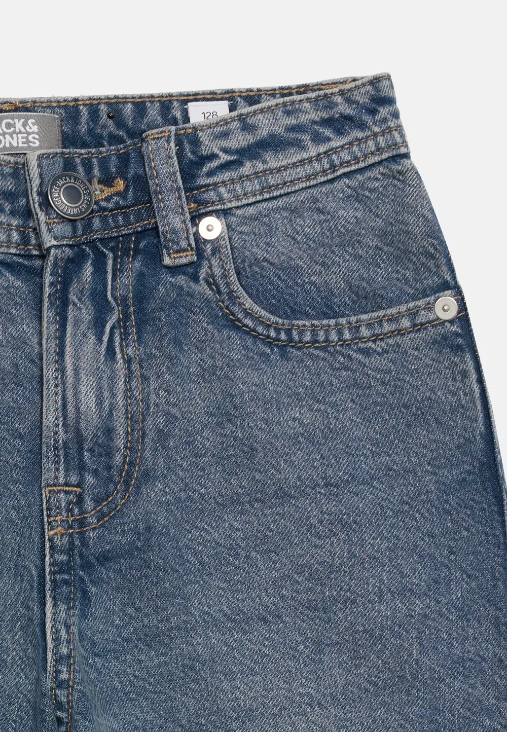Jjialex jjoriginal - джинсы свободного кроя Jack & Jones Junior, Blue Denim — фото 4