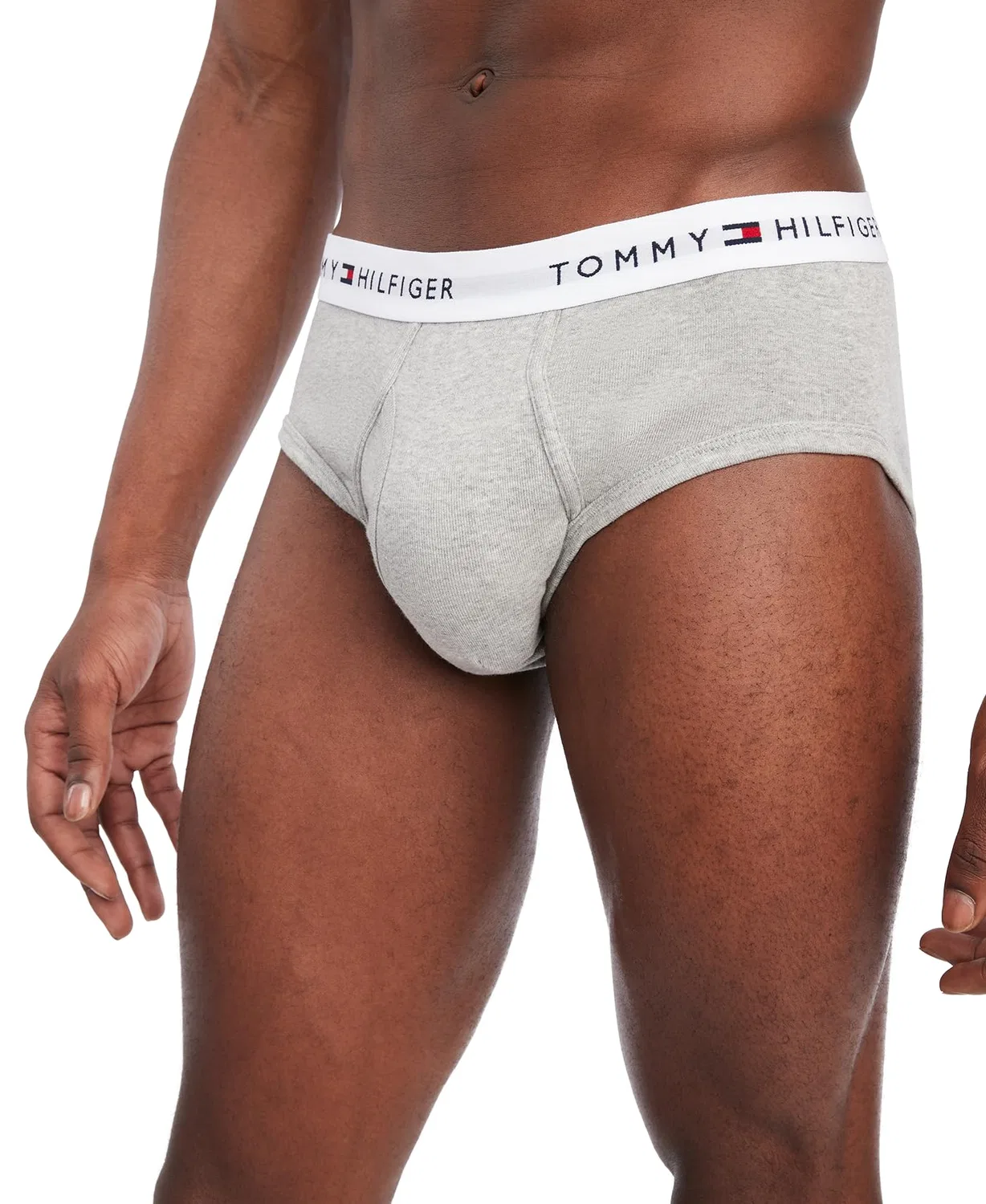 Мужские хлопковые трусы-слипы 4-Pack Brief Briefs Tommy Hilfiger, 2 Dark Blue, 2 Gray — фото 2