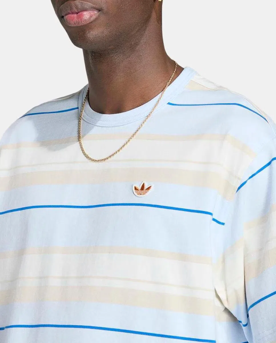 Мужская футболка, Stripe Tee Originals, adidas, синий — фото 3