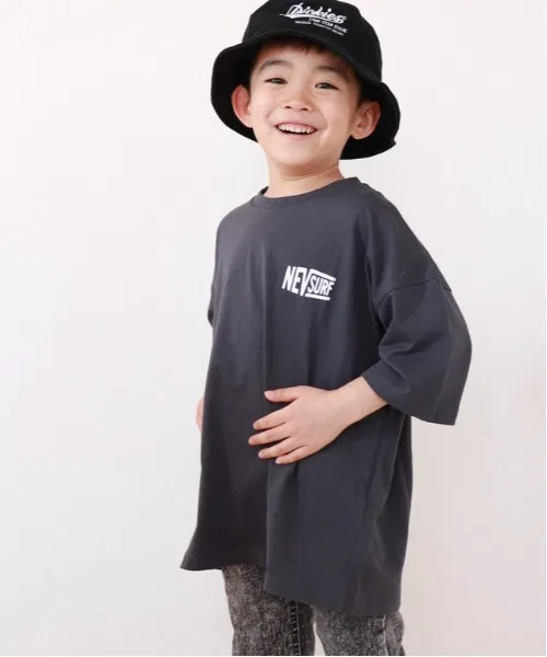Детская футболка с принтом Oversize T-Shirt NEVSURF FUNALIVE, Белый — фото 3