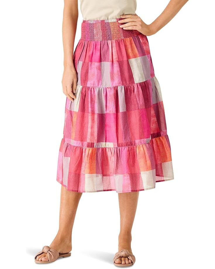 

Юбка NIC+ZOE Sunset Plaid Skirt, цвет Pink Multi