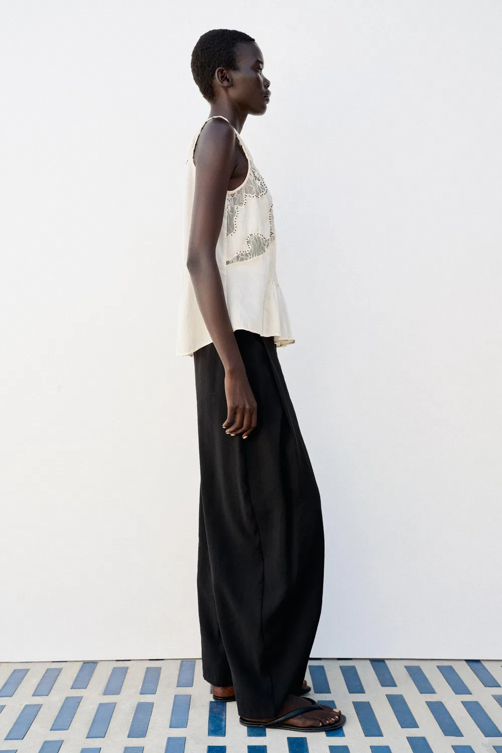 Свободные брюки-бочонки ZARA, Black — фото 4