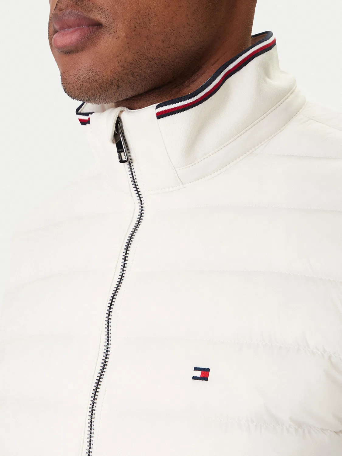 Мужская демисезонная куртка стандартного кроя Mix Media Ess Tommy Hilfiger, кремовый — фото 4