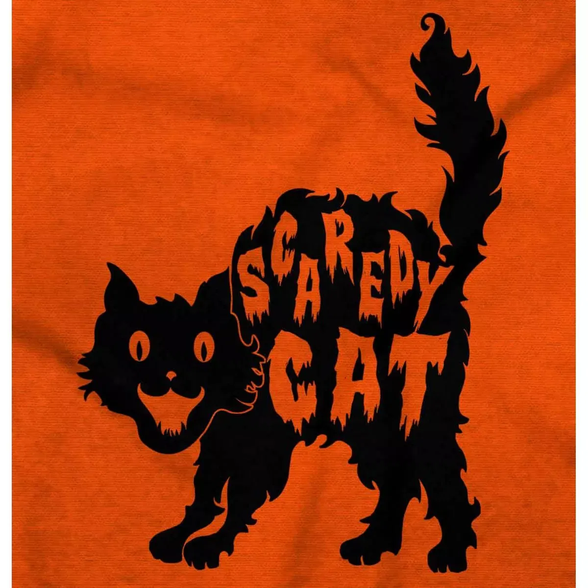 Детское боди для девочек с принтом Vintage Halloween Scaredy Cat Cute Baby Bodysuit Jumper Brisco Brands, Black — фото 2