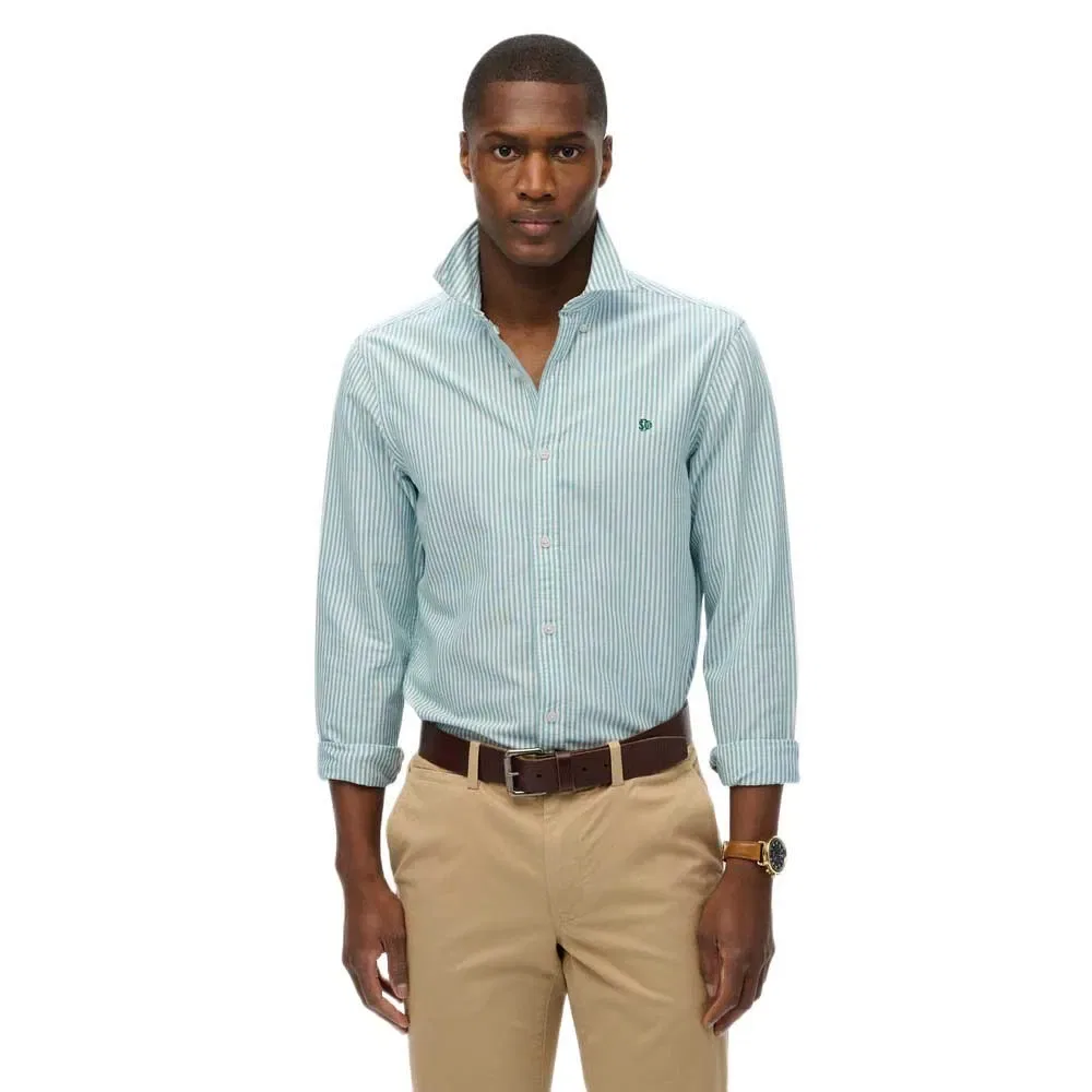 Мужская рубашка с длинным рукавом Classic Oxford Superdry, Blue