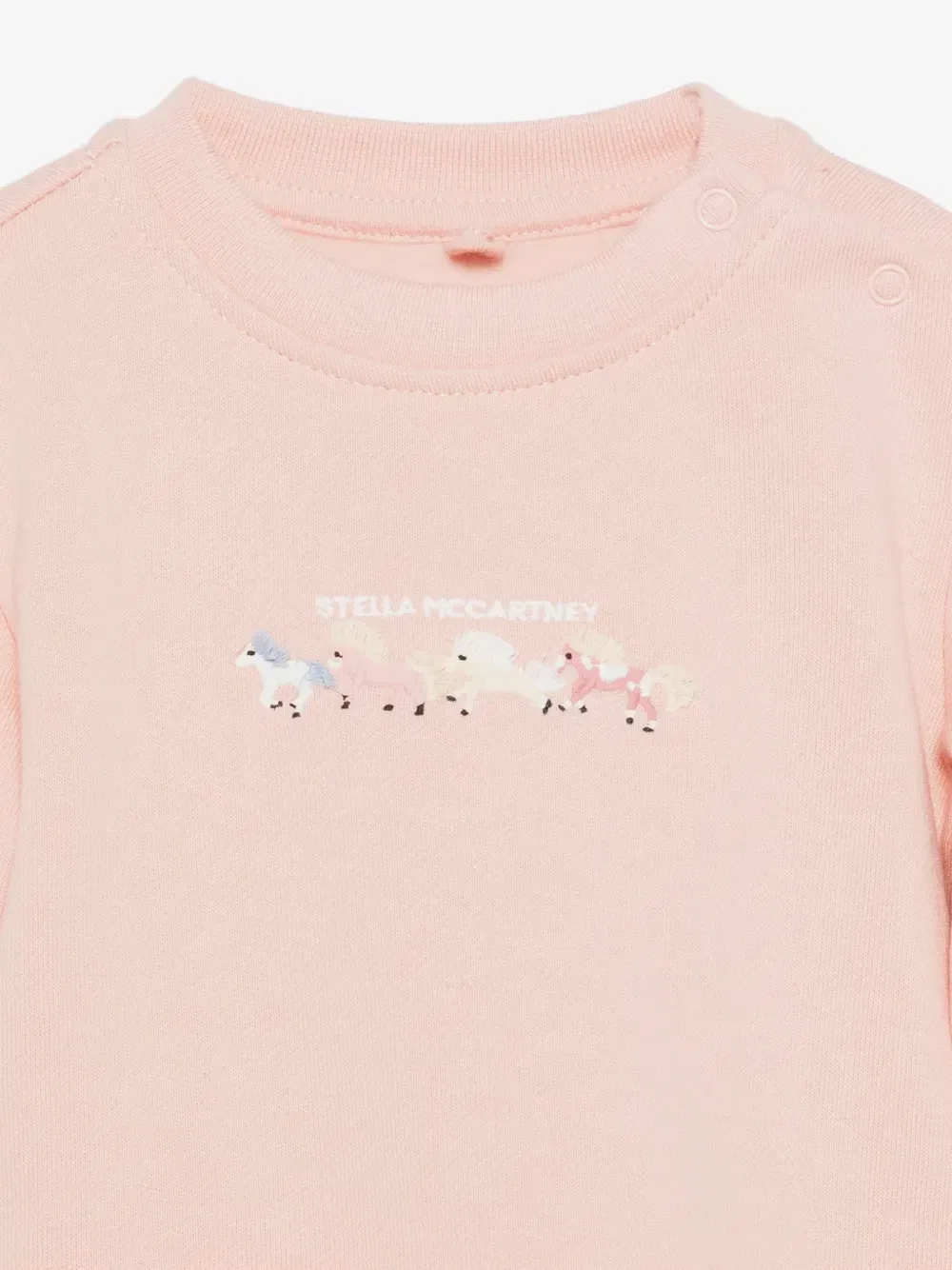 Платье с оборками и вышивкой лошади Stella McCartney Kids, розовый — фото 3