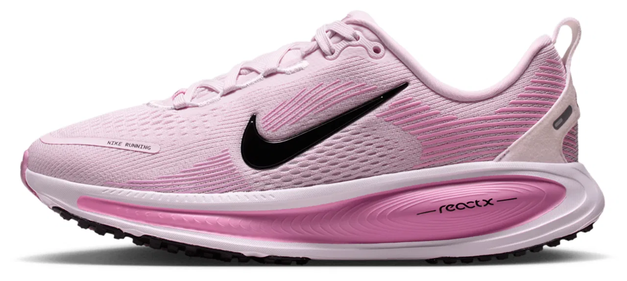 Детские кроссовки для девочек с пеноматериалом ReactX Nike Vomero 18, Bleached Lilac/Black/Lt Magenta — фото 2